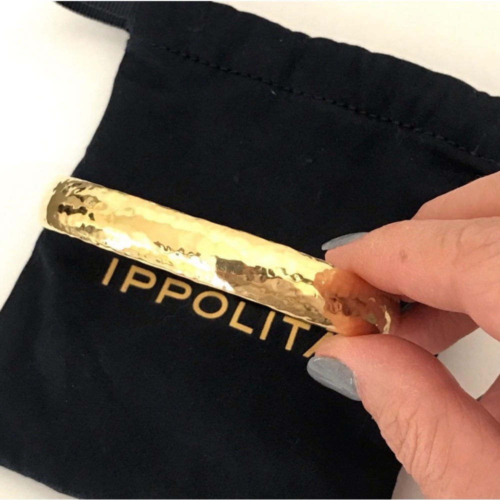 Ippolita Glamazon Gold Hammered Bangle bracelet - Picture 5 of 8